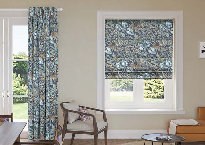 Paloma, Indigo - Twist&Fit Roman Blind - Image 3